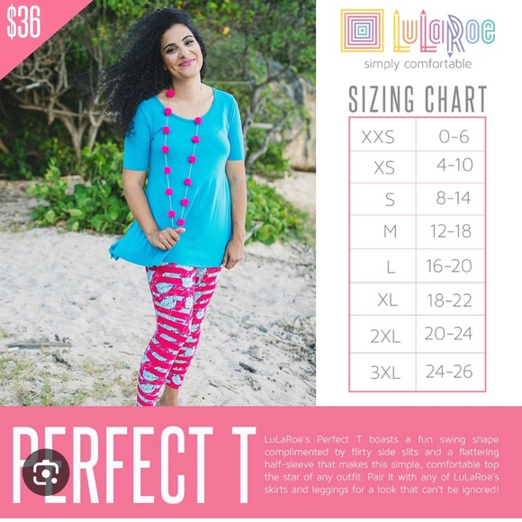 #233 NWT LuLaRoe Perfect T - Picture 5 of 6